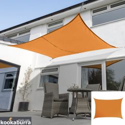 Tenda a Vela Kookaburra per Feste resistente all'acqua - Rettangolare 6,0m x 5,0m - Arancione