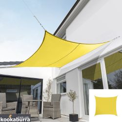 Tende a vela Kookaburra® - Quadrata 5,4 m Giallo Tessuto Impermeabile