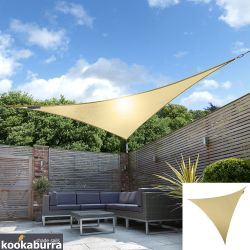 Voile d'Ombrage Sable du Désert Triangle 3,6m - Déperlant - 140g/m2 - Kookaburra®