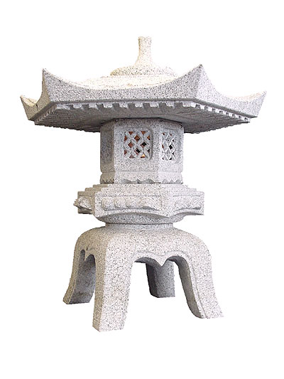 Lanterna in granito giapponese Rokkaku-Yukimi