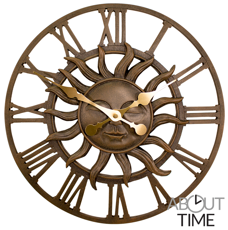 Orologio del sole da giardino decorativo in finitura di rame - 38cm (15") della About Time™