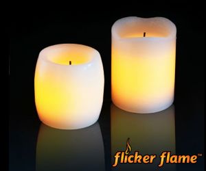 Set Candele  Elettroniche Flicker Flame™ in Cera