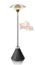 Lampada Riscaldante indipendente Firefly con Base in Rattan Nero