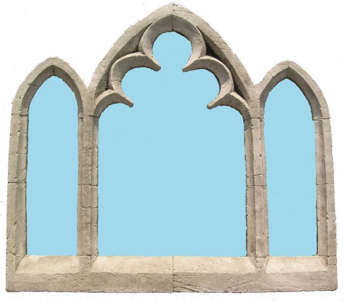 Specchio da esterni in stile gotico - Finestra Trilobata