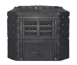 Compostiera modulare in plastica nero da 540L