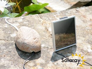 Ossigenatore aerator solare ad una pietra con copertura di sassolini della Solaray™