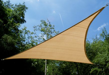Tende a vela Kookaburra® - Triangolare 5 mt Sabbia Intrecciata Traspirante