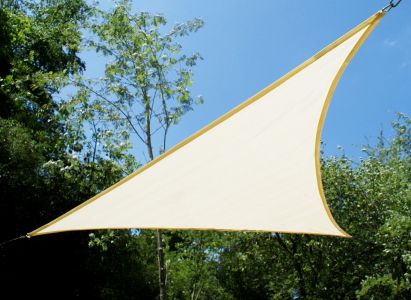 Tende a vela Kookaburra® - Triangolare 3,6 m Avorio Traspirante Intrecciata