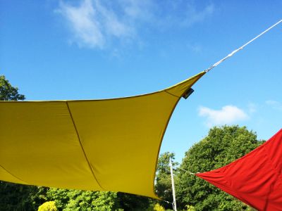 Tende a vela Kookaburra® - Triangolare 3,6 m Rosso Tessuto Impermeabile
