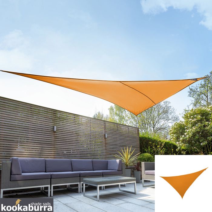 Tenda a Vela Kookaburra® per Feste resistente all'acqua - Triangolo rettangolo 4,2m x 4,2m x 6,0m - Arancione