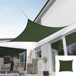 Tenda a Vela Kookaburra® per Feste resistente all'acqua - Quadrata 3 m - Verde