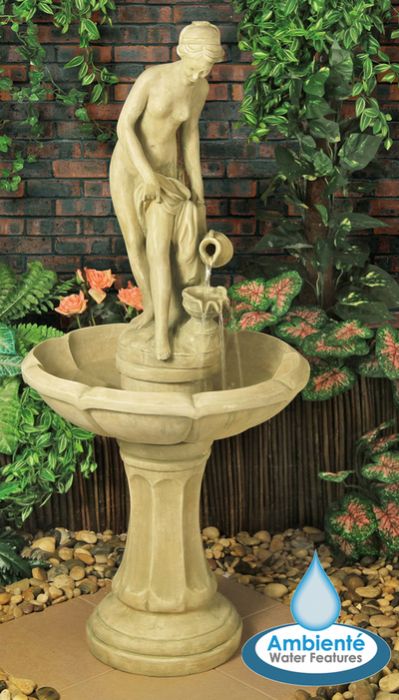 Fontana con statuetta effetto pietra - Annabella - 106cm - Ambienté™