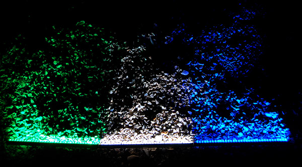 luci LED per  fontana laminare a cascata