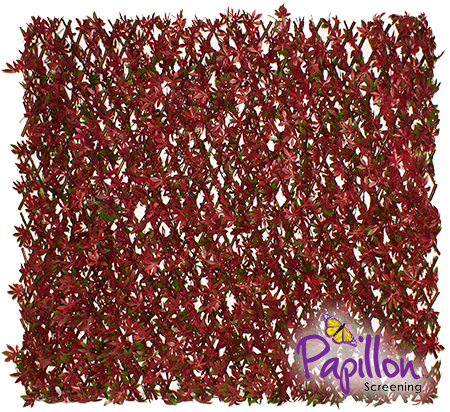 Siepe Artificiale in Acero Rosso con traliccio di salice estensibile 1 x 2m  - della Papillon™ 49,99 €