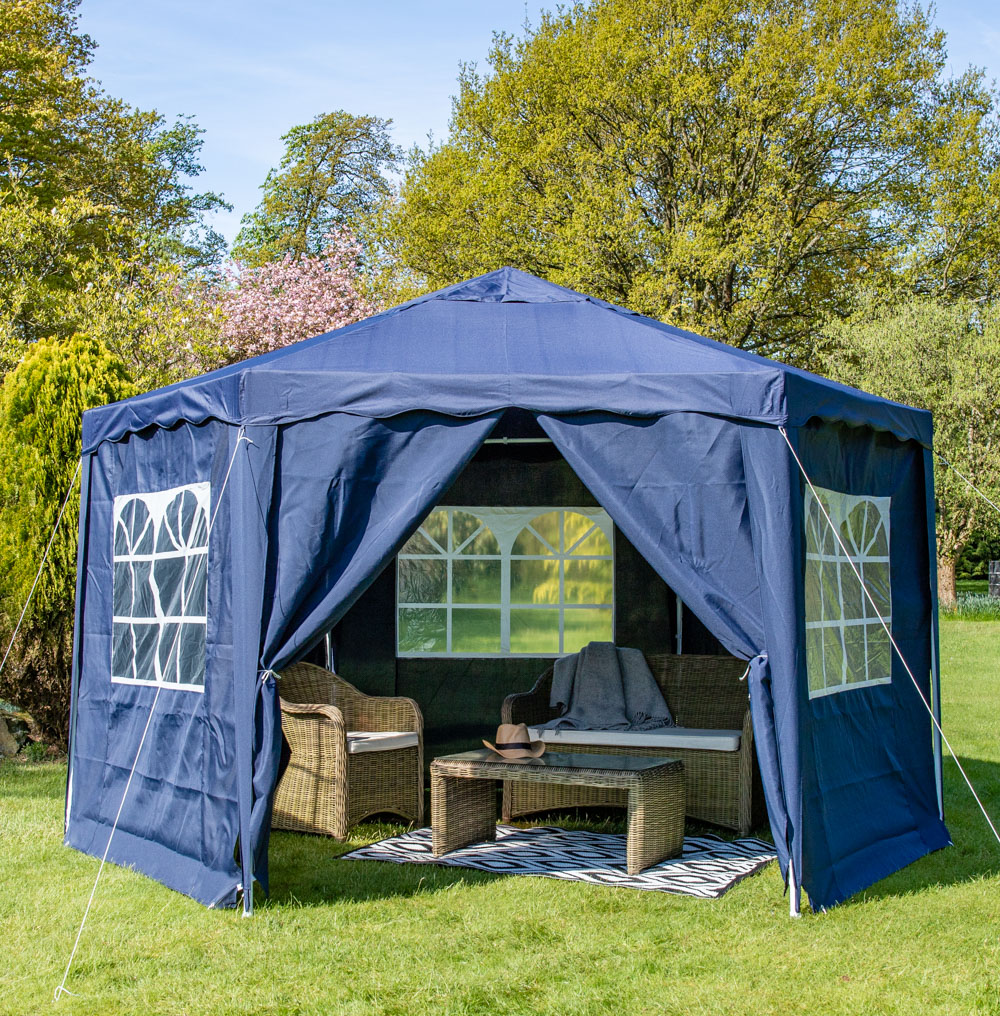 3.92m Side Walls for Budget Party Tent Blue Gazebo