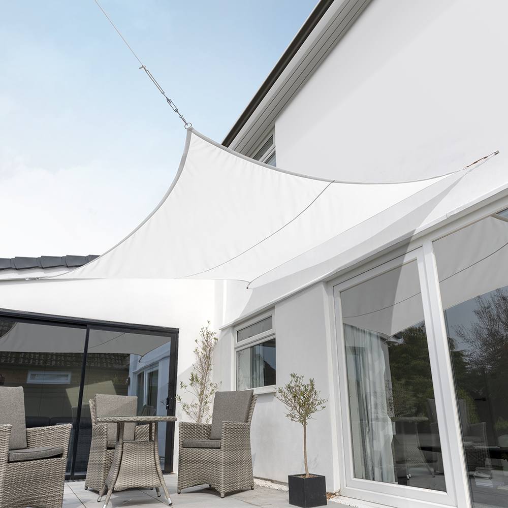 Standard Breathable 2m Square Polar White Sail Shade - Exclusively by Kookaburra®