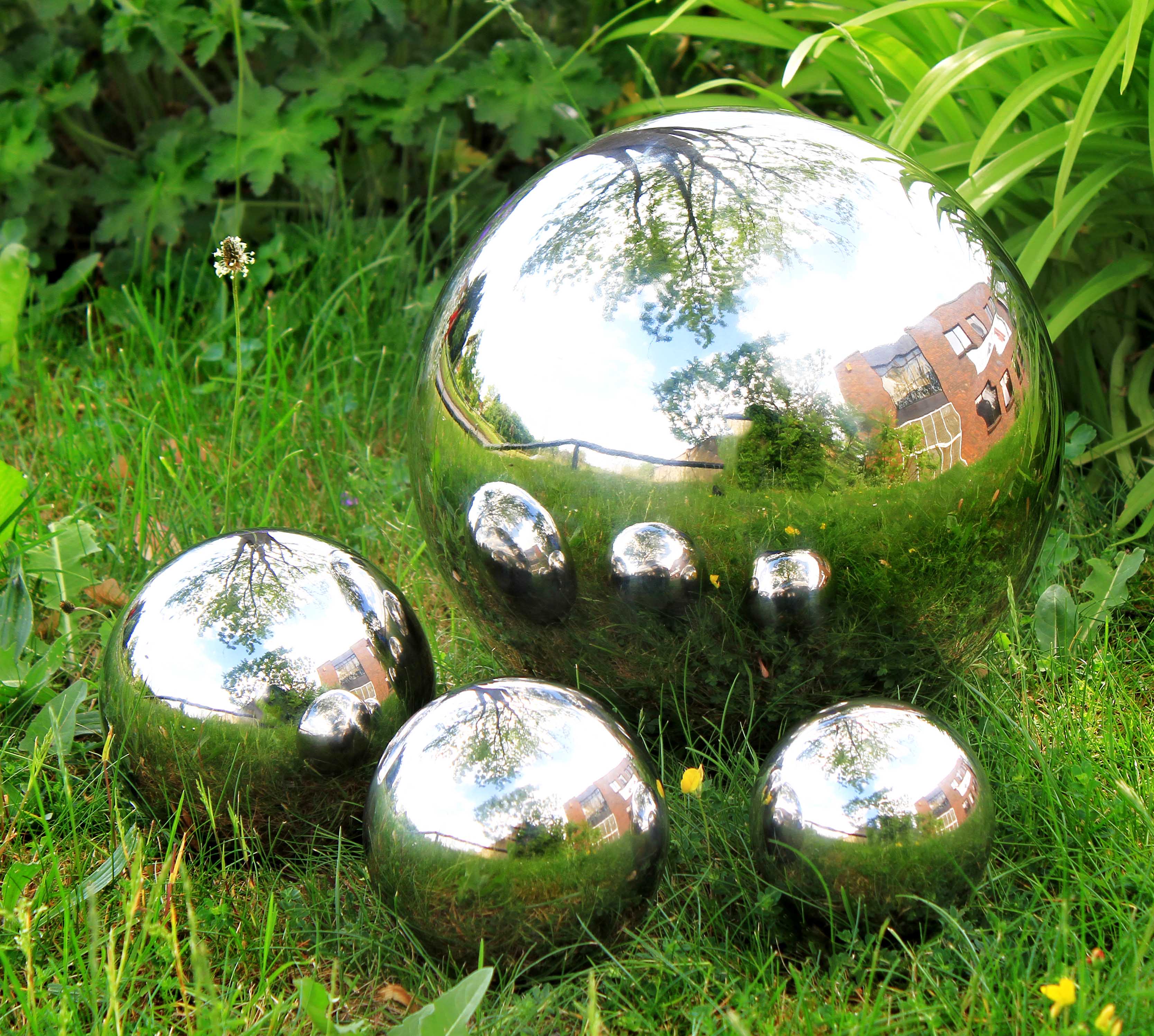 Sfera vuota hinffinity 304 sfera vuota giardino decorazione per casa ufficio in acciaio INOX senza cuciture sfera a specchio lucidata