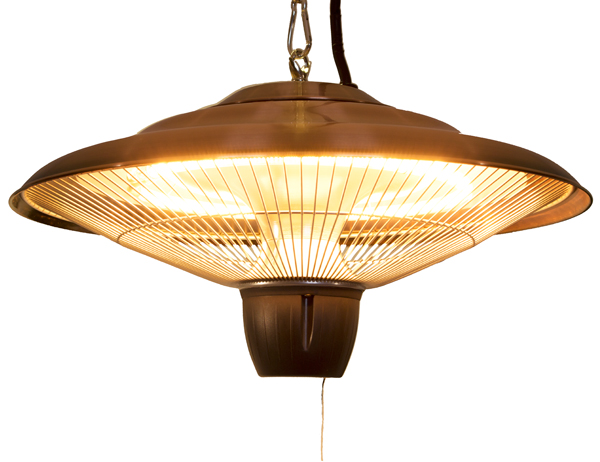 Lampada riscaldante color rame diametro 270 mm luce bianca - mod. LS-R
