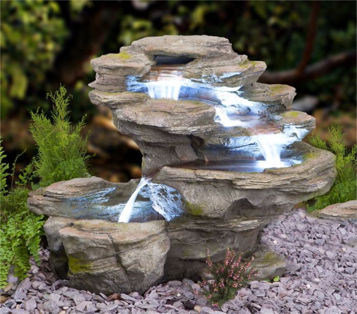 Fontana a Cascata “Ogen” su quattro livelli – con Luci a LED 359,99 €