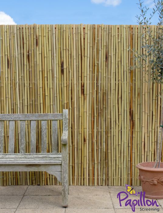 Paravento in Canne spesse di Bamboo Bianco - Rotolo 1.9m x 1.8m 129,99 €