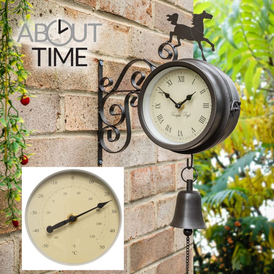 Orologio da esterni con Cavallo, Campanella e Termometro - About Time™  39,99 €