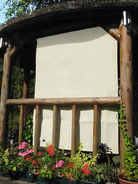 Telo ombreggiante rettangolare Avorio per strutture in legno -1.6m
