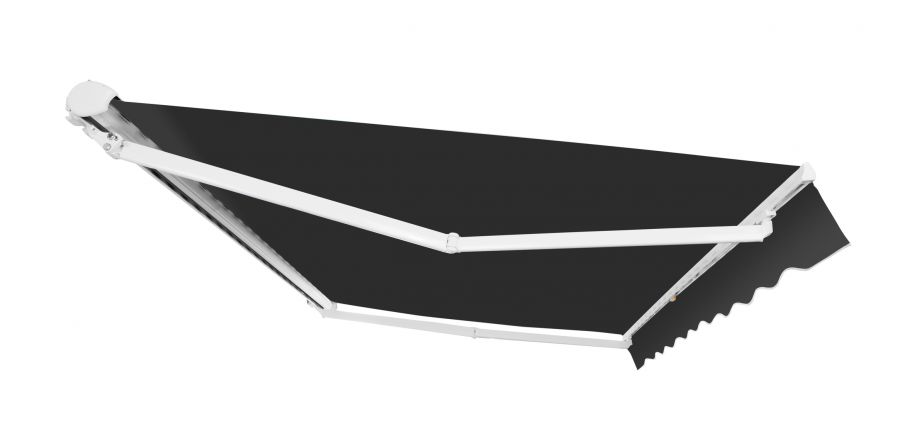 Tenda da sole manuale a cassonetto parziale di colore grigio carbone da 3.0 metri