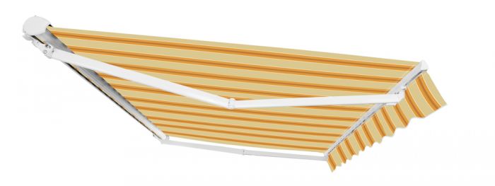 Tenda da sole manuale a cassonetto parziale a strisce gialle da 2.0 metri