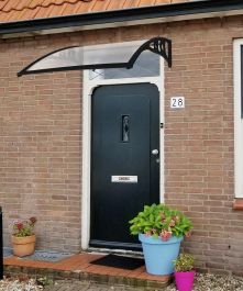 Tettoia da porta in nero 80 x 60cm - Lacewing™