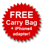 FREE carry bag + iPhone4 adapter