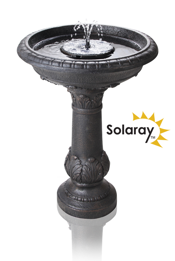 H65.5cm Fontana Vaschetta per Uccelli Solare "Windsor" con Luci - by Solaray™