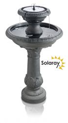 H84cm Fontana Vaschetta per Uccelli Solare Windsor Solaray™ su Due Livelli con Luci