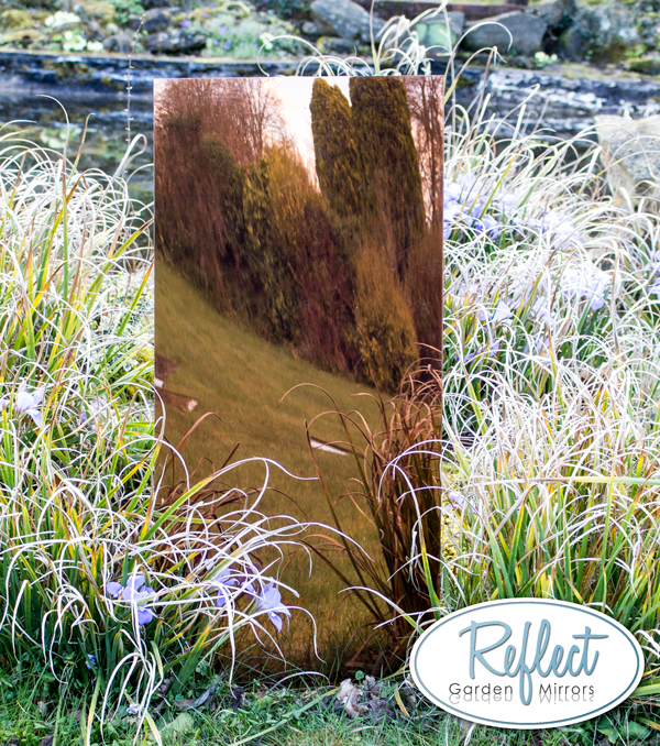 Specchio da giardino acrilico Bronzo medio 120cm x 60cm - della Reflect™
