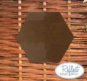 Specchio acrilico bronzo piccolo esagonale 30cm - della Reflect™
