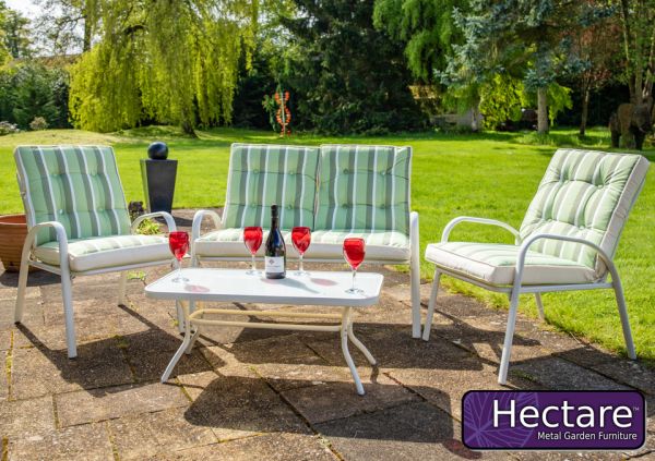 Hadleigh 4 Seater Garden Sofa Set With Coffee Table In White By Hectare®