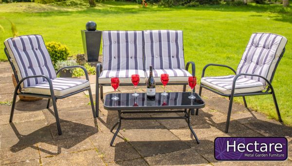 Hadleigh 4 Seater Garden Sofa Set With Coffee Table In Black By Hectare®