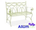 Panchina a due posti da giardino Alium™ "Palermo"  in acciaio color verde - 1.13m