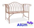 Panchina a due posti per giardino Alium™ "Monza" – in acciaio – color bronzo - 1.27cm