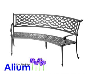 Panchina Alium "Alberto" in alluminio pressofuso - 150cm