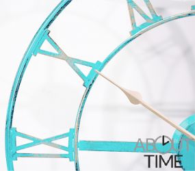 Orologio da giardino metallico in finitura Patina turchese - 46cm (18") della About Time™