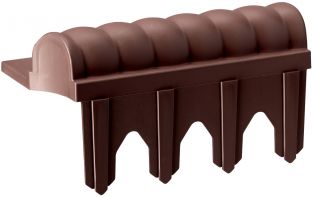 Bordura per prato  con mattonelle in stile vittoriano color marrone 2.3m (confezione da 10x 23cm) - H8cm