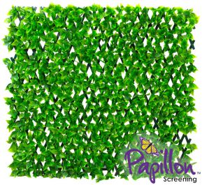 Siepe artificiale con Foglie di Pioppo e Traliccio Estensibile color verde 1 x 2m - della Papillon™