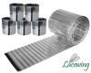 Pack of 5x 5m Galvanised Lawn Edging Rolls - Corrugated - H16.5cm
