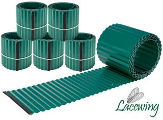 Rotoli per bordura prato in acciaio galvanizzato color verde - Confezione da 5x 5m - H16.5cm