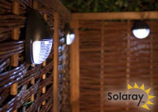 Luci solari per recinzioni da giardino - confezione da 3 - da Solaray™