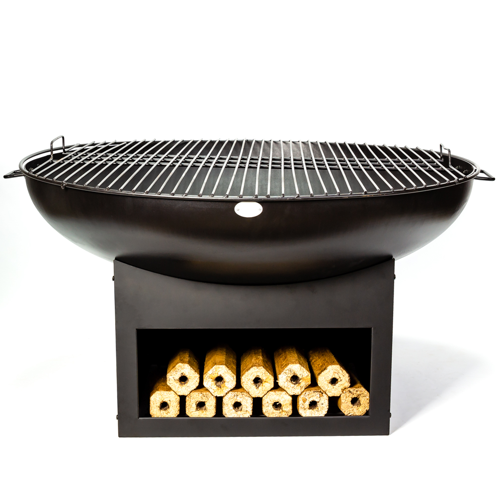 Korono braciere Ø 100cm diametro acciaio con piastra grill handmade 