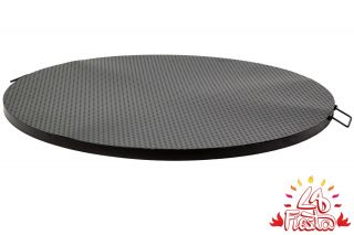 Piano tavolo/coperchio in acciaio color nero per Braciere 100cm - da La Fiesta