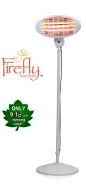 Lampada riscaldante elettrica al quarzo colore bianco - 3 settaggi di calore - 2kW IPX4 - della Firefly™