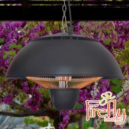 Lampada riscaldante a sospensione da patio con bulbo alogeno color nero 1.5kW - da Firefly™