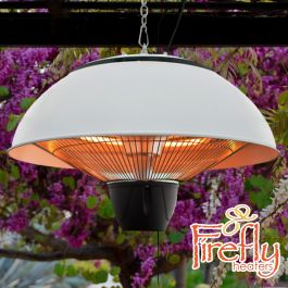 Lampada riscaldante elettrica a sospensione da patio con bulbo alogeno - color bianco - 1.5KW - della Firefly™